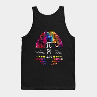 Happy Pi Day Mathematic Math Teacher Gift colorfull Rainbow T-Shirt Tank Top